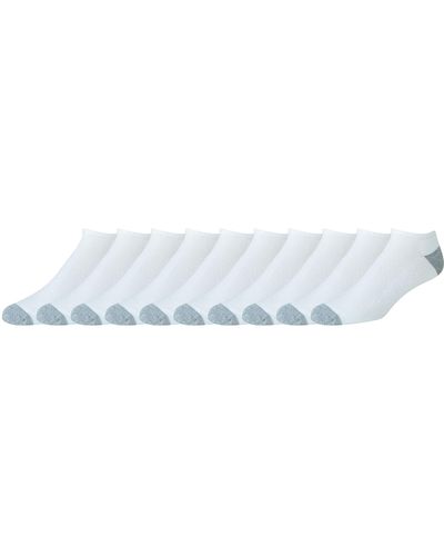 Amazon Essentials 10-Pack Cotton Half Cushioned No-Show Socks Casual - Nero
