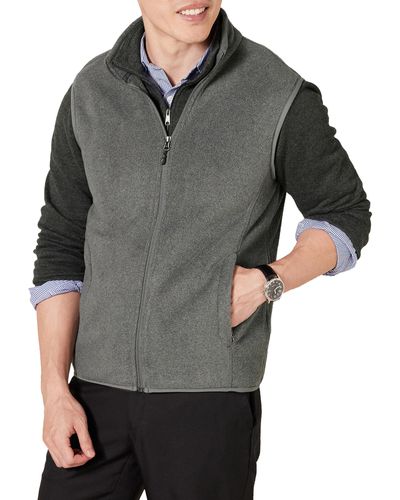 Amazon Essentials Full-zip Polar Fleece Vest-discontinued Colors - Gray