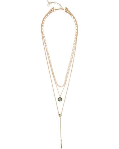 Lucky Brand Abalone Layer Lariat - White