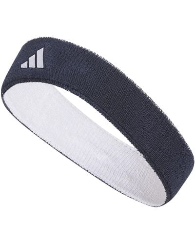 adidas Interval Reversible Terricloth Elastic Headband - Blue