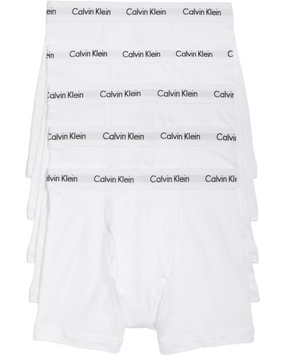 Calvin Klein S Cotton Stretch 5-pack Trunk - White