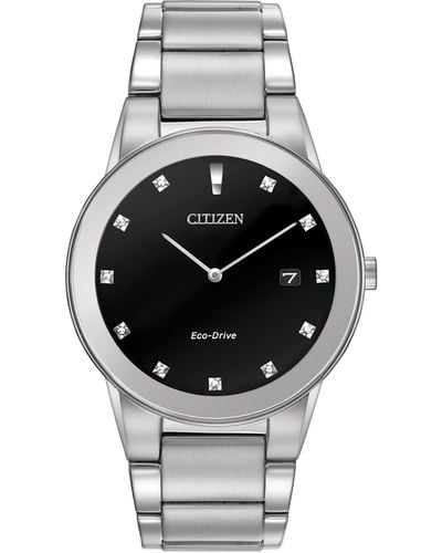 Citizen Eco-drive Modern Axiom Diamond Watch In Stainless Steel - Metallic