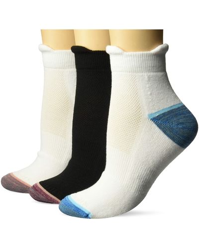 Dr. Scholls Walking Fitness Double Tab Ankle Socks 3 Pair - Black