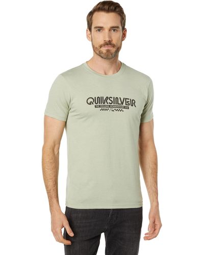 Quiksilver Omni Check Mod Short Sleeve Tee Shirt - Green