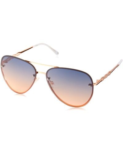 Tahari Womens Th789 Luxurious Metal Uv Protective S Aviator Sunglasses Elegant Gifts For 63 Mm - Multicolor
