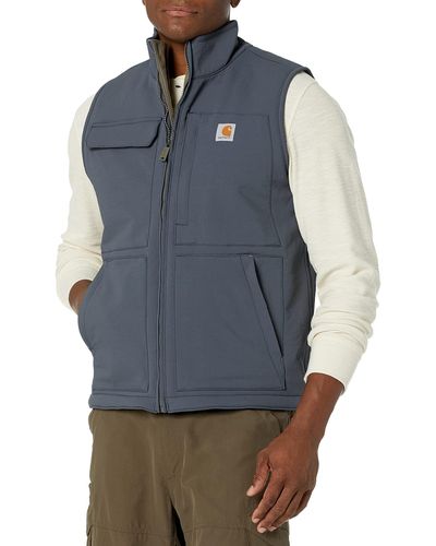 Carhartt Mens Super Dux Relaxed Fit Sherpa Lined Vest - Blue
