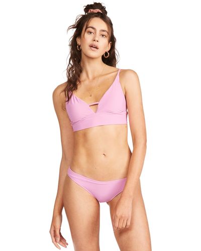 Billabong Standard Sol Searcher V Neck Cami Bikini Top - Pink