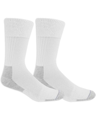 Dr. Scholls Advanced Relief Non-binding Crew Socks 2 Pair Sockshosiery - White