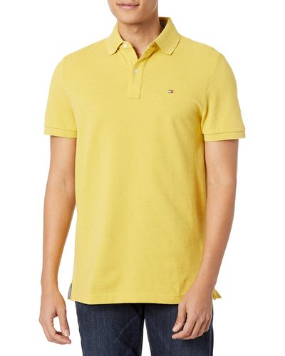 Tommy Hilfiger Short Sleeve Polo Shirt In Custom Fit - Yellow