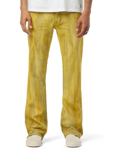 Hudson Jeans Walker Kick Flare Casual Pants - Yellow