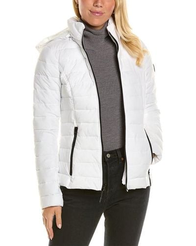 Nautica Short Stretch Packable Jacket With Hood - White