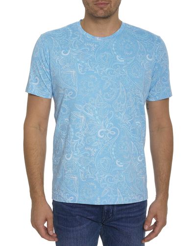 Robert Graham Swanson Short-sleeve Knit T-shirt - Blue