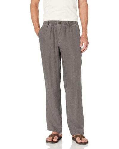 28 Palms Relaxed-fit Linen Pant With - Gray
