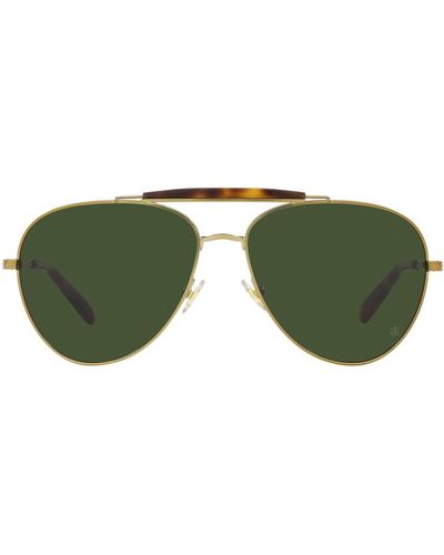 Brooks Brothers Bb4062 Aviator Sunglasses - Green