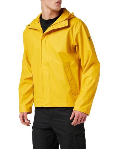 Helly Hansen Moss Hooded Waterproof Windproof Raincoat Jacket - Yellow