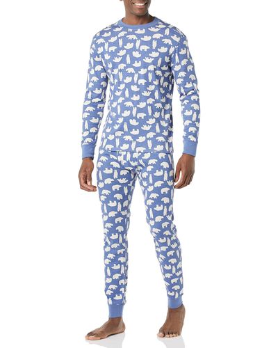 Amazon Essentials Knit Pajama Set - Blue