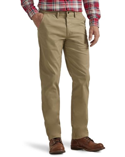 Lee Jeans Flat Front Slim Straight Pant - Natural