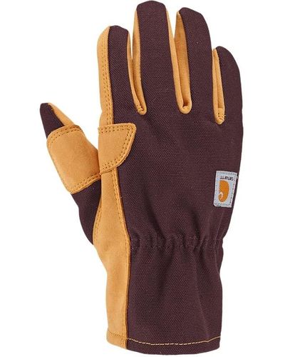 Carhartt Duck/synthentic Leather Open Cuff Glove - Multicolor