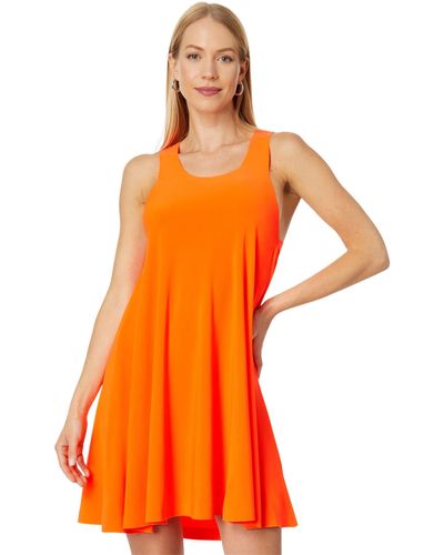 Norma Kamali Racer Swing Dress - Orange