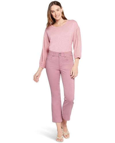 NYDJ High Rise Barbara Ankle With 2 Buttons - Pink