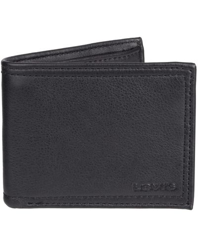 Levi's Rfid Traveler Wallet With Zipper - Black