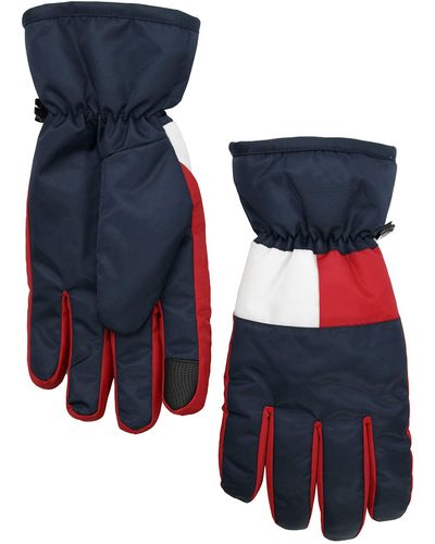 Tommy Hilfiger Touchscreen Ski Gloves - Blue
