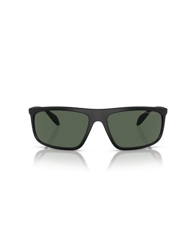Emporio Armani Ea4212u Universal Fit Rectangular Sunglasses - Green