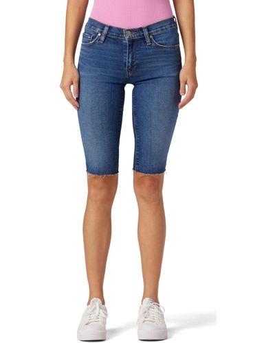 Hudson Jeans Amelia Mid-rise Knee Short - Blue