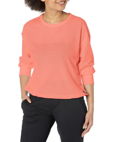 DKNY Mesh Bungee Pullover - Red