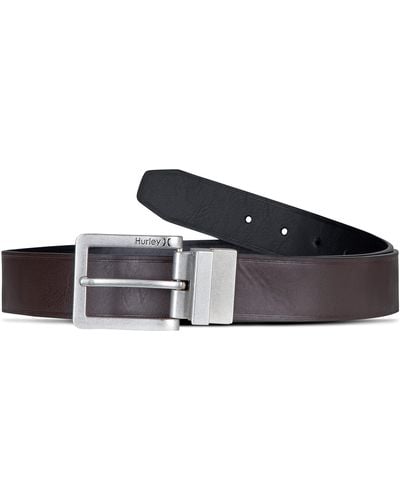 Hurley Reversible Leather Belts - Blue