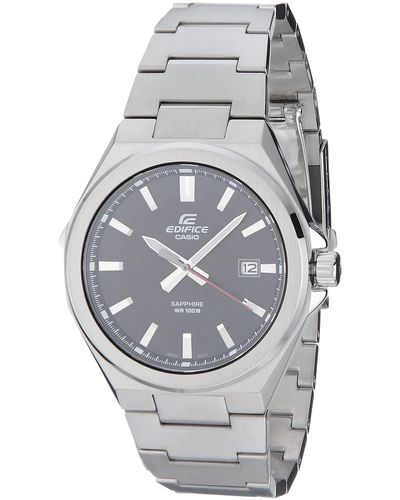 G-Shock Edifice Quartz Date Indicator Sapphire Crystal 100m Water Resistant Watch Efb-108d-1av - Gray