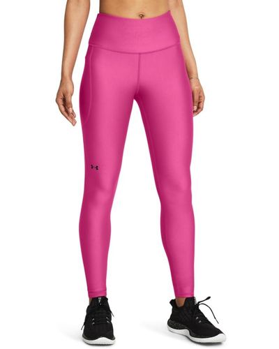 Under Armour S Heatgear Armor High Waisted Pocketed No-slip Leggings, - Pink