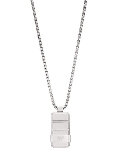 Emporio Armani Stainless Steel Men's Necklace | 0138488 | Beaverbrooks the  Jewellers
