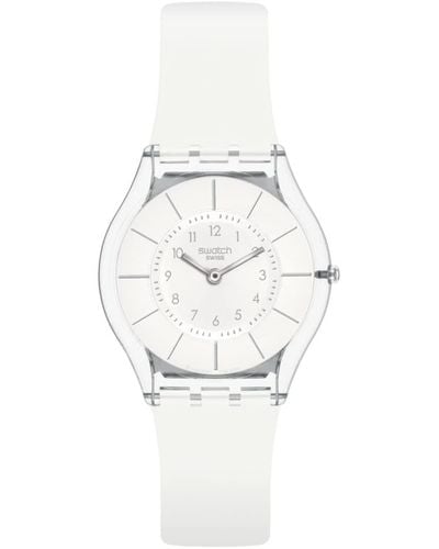 Swatch Skin Classic Biosourced White Classiness Quartz Watch - Black