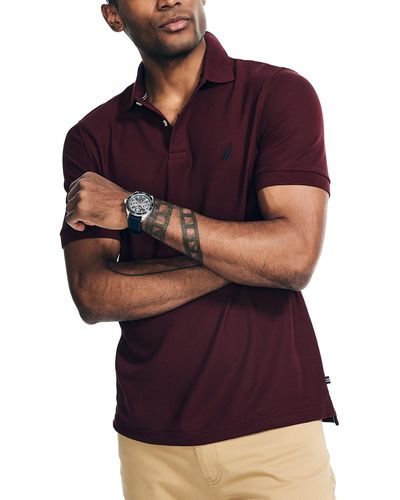 Nautica Sustainably Crafted Classic Fit Deck Polo - Purple