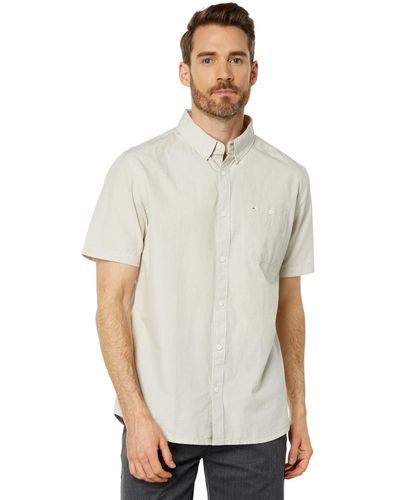 Quiksilver Winfall Short Sleeve Button Down Shirt - White