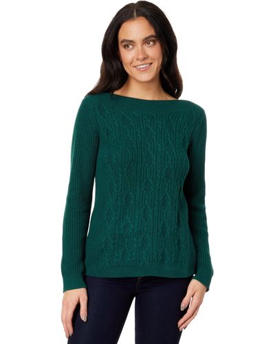 Tommy Hilfiger Cable Boatneck Everyday Sweater - Green