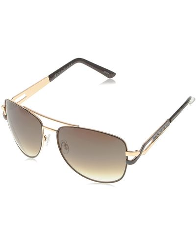 Rocawear Mens R1207 Modern Uv Protective Metal Aviator Sunglasses Gifts For With Flair 60 Mm - Black