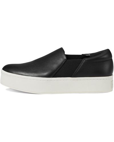 Vince S Warren Platform Slip On Fashion Sneakers Black Leather 11 M