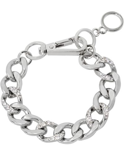 Steve Madden Pave Link Bracelet - Metallic