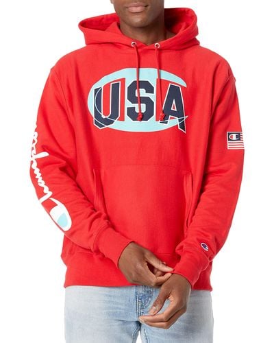 Champion Exclusive Usa Reverse Weave - Red