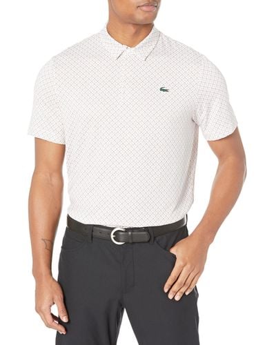 Lacoste 's Golf Printed Recycled Polyester Polo Shirt - Multicolor