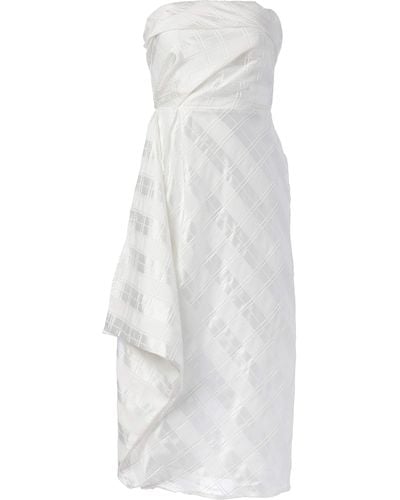 C/meo Collective Same Things Strapless Midi Dress With Ruffle - White