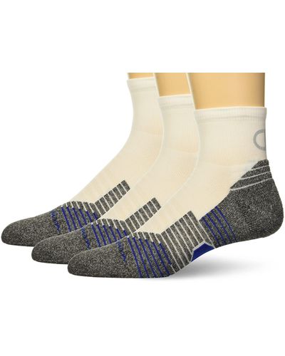 Champion , Performance Sport Running Ankle Socks, 3-pack, White Assorted-3 Pack, 6-12 - Multicolor