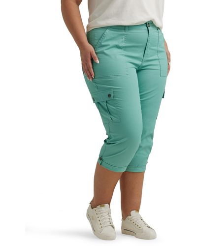 Lee Jeans Petite Flex-to-go Mid-rise Relaxed Fit Cargo Capri Pant - Green