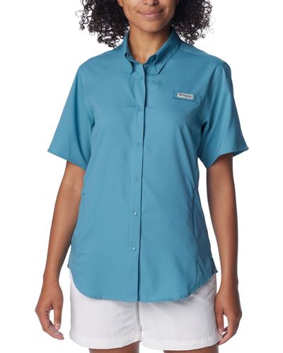 Columbia Tamiami II Kurzarm-Shirt Wandershirt - Blau