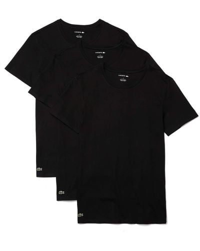 Lacoste 3-pack Crew Neck Regular Fit Essential T-shirt - Black