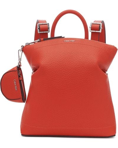 Calvin Klein Cypress 2 In 1 Top Zip Backpack - Red