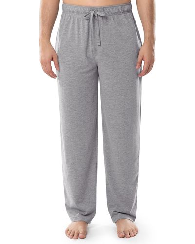 Izod Mens Jersey Knit Sleep Pant Pajama Bottom - Gray