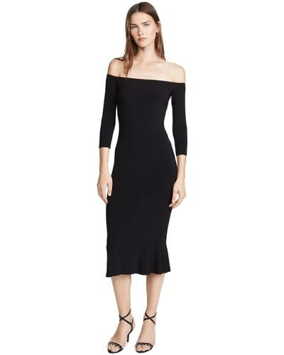 Norma Kamali Off-the-shoulder Fish Tail Jersey Dress - Black